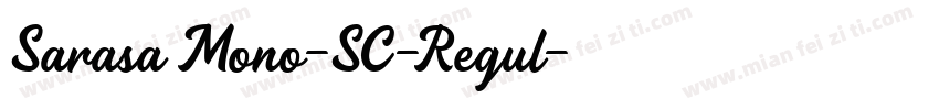 Sarasa Mono-SC-Regul字体转换
